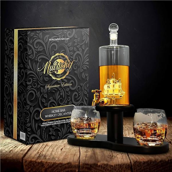 Nutrichef Signature Edition Home Bar Whiskey Decanter (NCGDIX29)