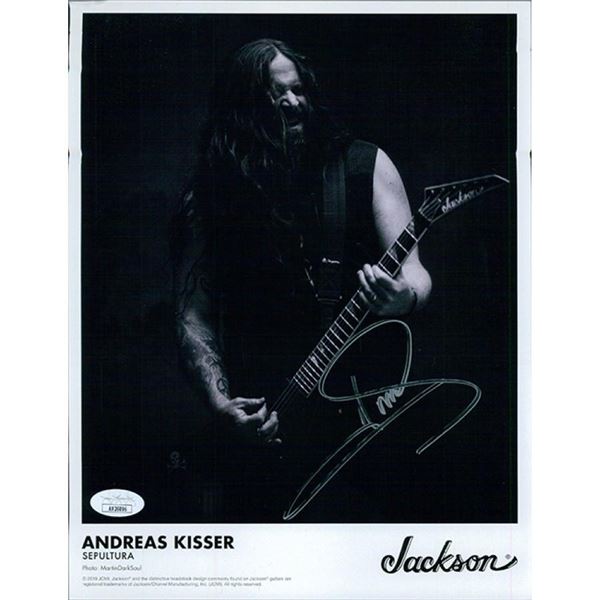 Sepultura guitarist Andreas Kisser signed photo. JSA Authenticated