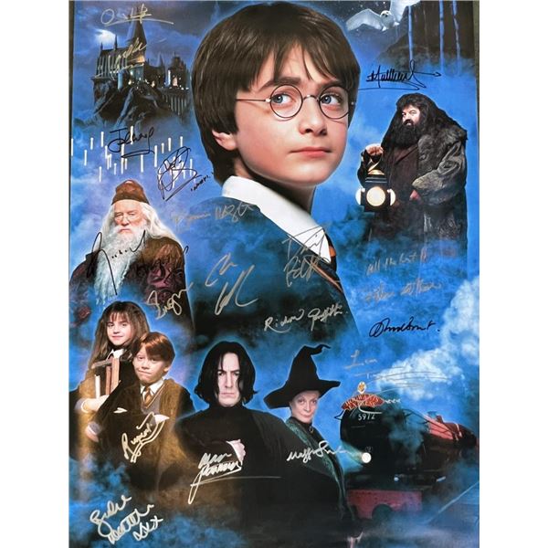 Harry Potter The Sorcerer's Stone cast signed movie poster