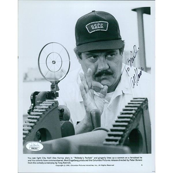 Alex Karras Nobody's Perfekt Signed Promo photo. JSA Authenticated
