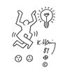 Image 1 : Pop Artist Keith Haring Signed Original Artwork