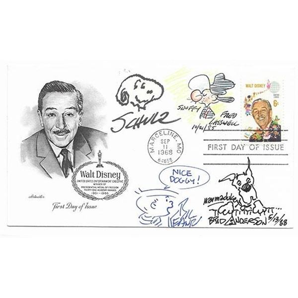 Charles Schulz Signed Cover
