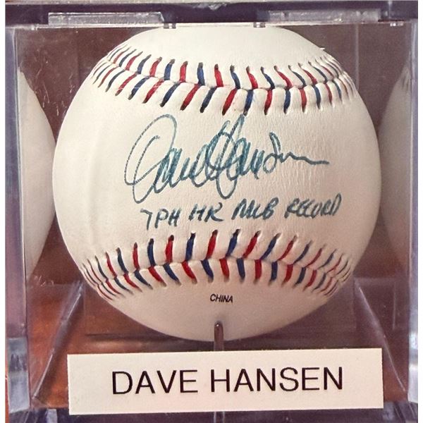 Los Angeles Dodgers Dave Hansen Signed Baseball