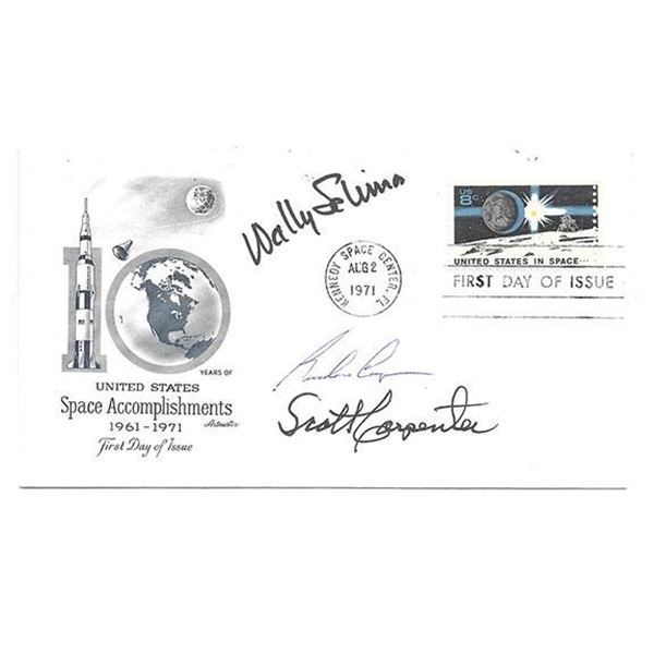 Mercury Gemini Astronaut Wally Schirra signed space cover