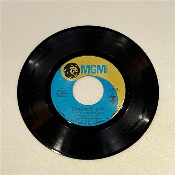 Eric Burden and War They Can't Take Away Our Music 45 Album