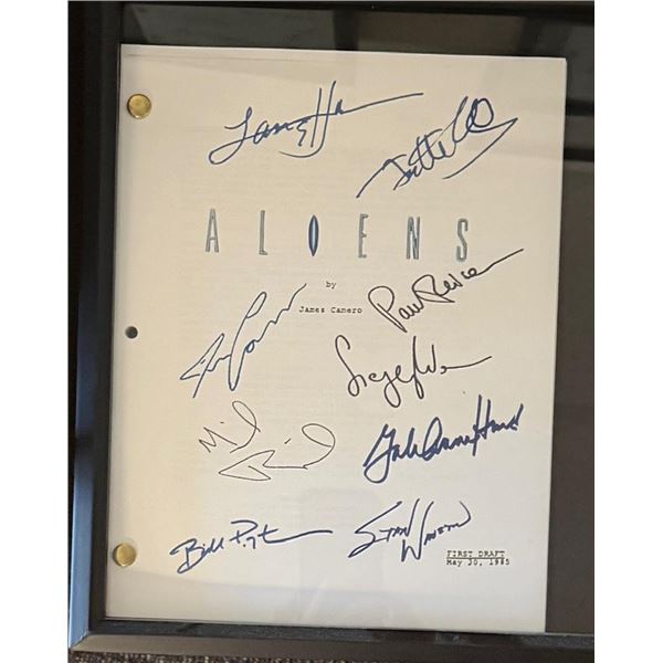 Aliens facsimile signed script
