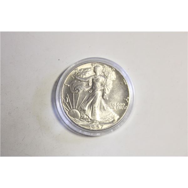 1937 US "WALKING LIBERTY" HALF DOLLAR