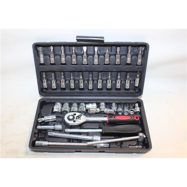 NEW HARD CASED 46PC DRILL BIT + SOCKET SET