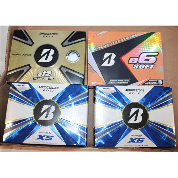 4 DZ BRIDGESTONE ASST RECLAIMED GOLF BALLS