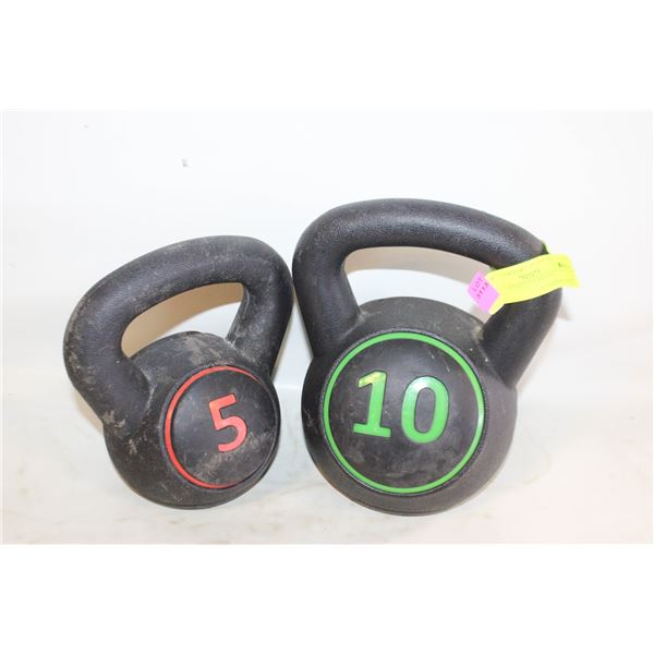 5LB + 10LB KETTLE BELLS