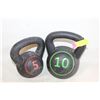 Image 1 : 5LB + 10LB KETTLE BELLS
