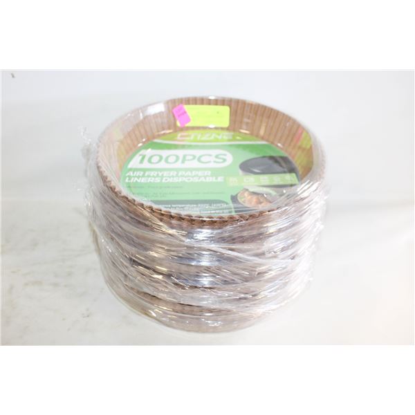 LOT OF 5 AIR FRYER PAPER LINERS 8" DISPOSABLE -