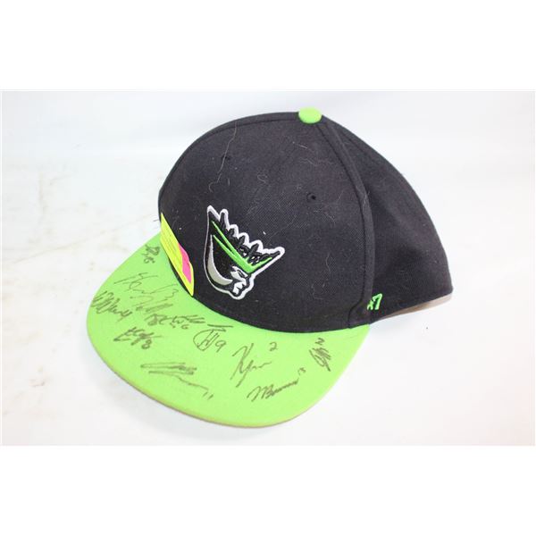 TEAM AUTOGRAPHED SASK RUSH BASEBALL HAT NO COA