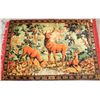 Image 1 : DEER RUG TAPESTRY VINTAGE 67"X46" LARGE