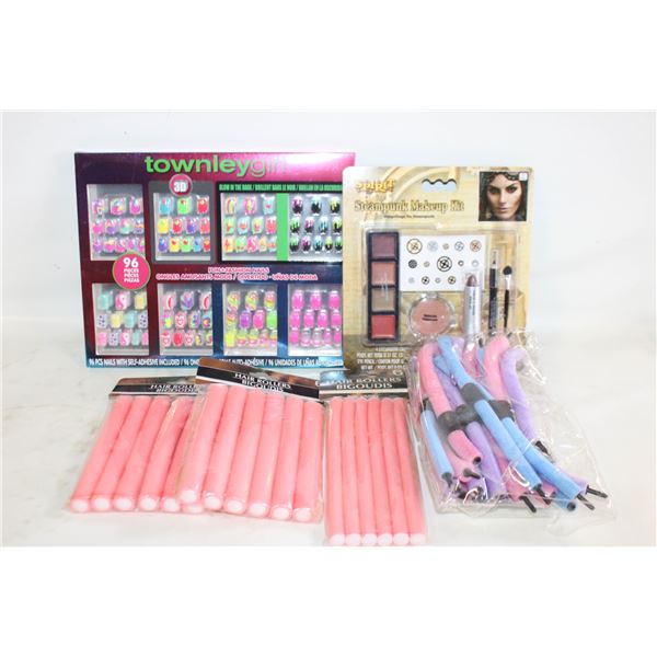 NEW HAIR ROLLERS, NAIL SETS AND STEAMPUNK MAKEUP