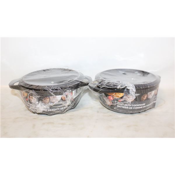 NEW (X2) CAST IRON LIDDED