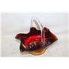 Image 1 : AMBERINA GLASS BASKET WITH BULLICANTE