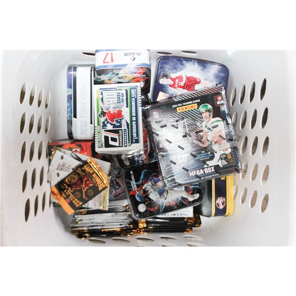 LARGE LOT ASSORTED SPORTS CARDS OPEN