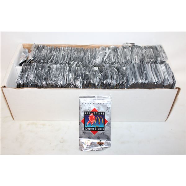 BOX OF OPENED MCDONALDS UPPERDECK HOCKEY PACKS
