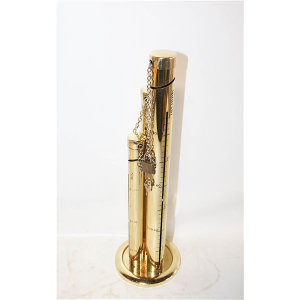VINTAGE BRASS TUBE TALL COIN