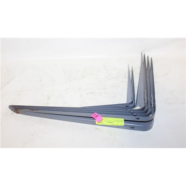 6 METAL WALL SHELVING BRACKETS