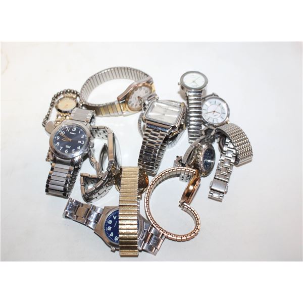 LOT OF ASSORTED WRIST WATCHES UNTESTED