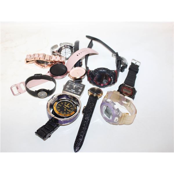 LOT OF ASSORTED WRIST WATCHES UNTESTED