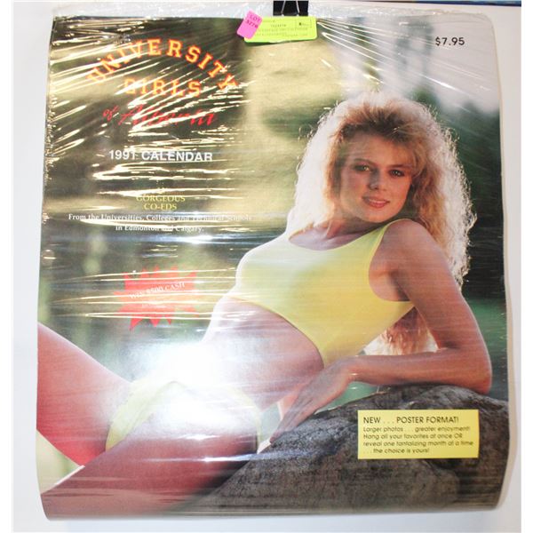 SEALED VINTAGE 1991 CALENDAR ALBERTA UNIVERSITY