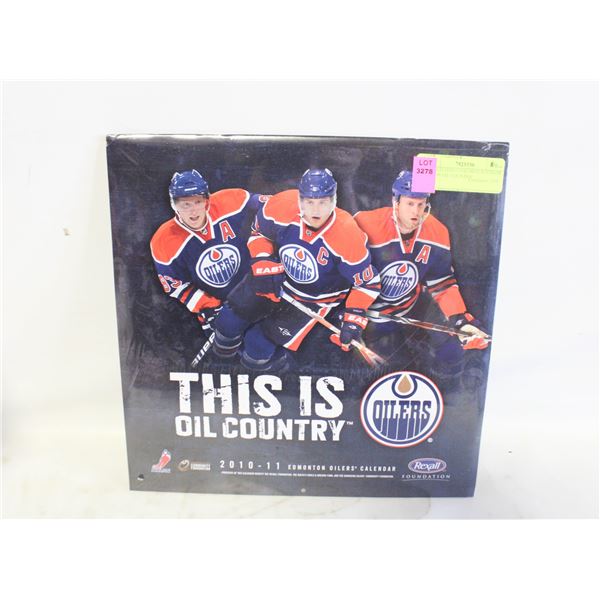 SEALED 2010-11 OILERS CALENDAR THIS IS OIL COUNTRY