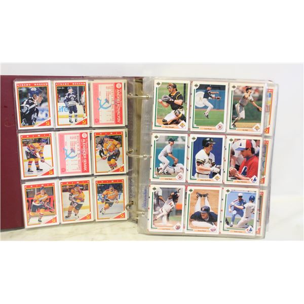 COLLECTOR BINDER FULL OF SPORTS CARDS