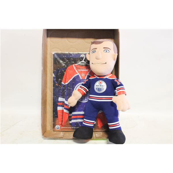 OILERS BLEACHER CREATURE & OILERS PUZZLE,