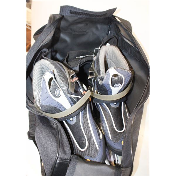 SIZE 10 ROLLER BLADES, PROTECTIVE PADS, SKATE