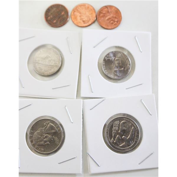 4 PCS ASSORTED LIBERTY NICKEL AND