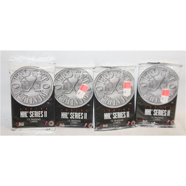 4 SEALED 1991-92 PRO-SET PLATINUM NHL SERIES 2