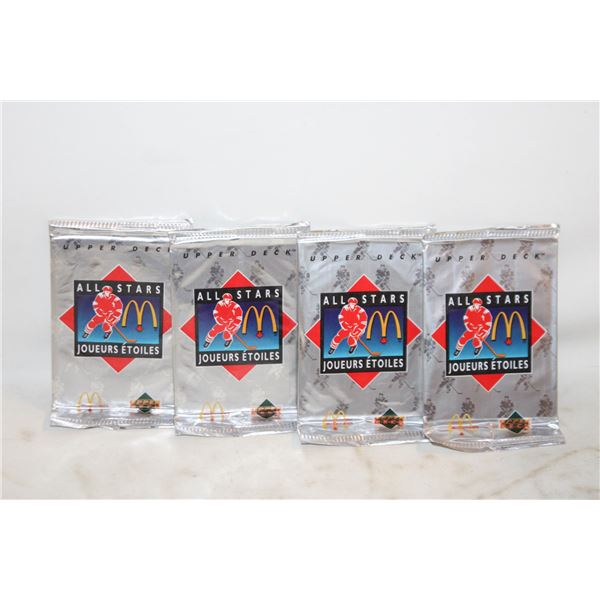 4 SEALED UPPERDECK ALL-STARS MCDONALDS NHL