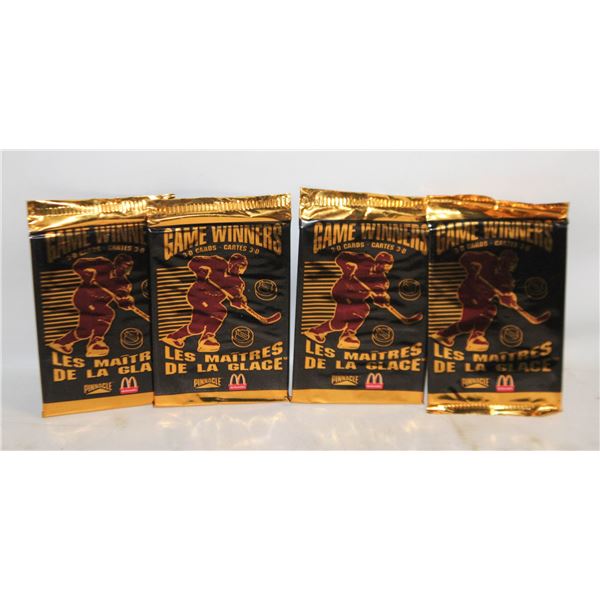 4 SEALED 1996 PINNACLE GAME WINNERS 3D CARDS