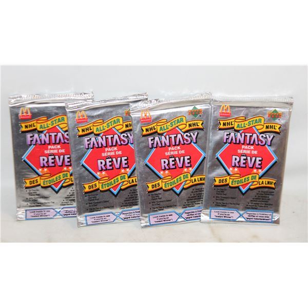 4 SEALED 1993 UPPERDECK NHL ALL-STAR FANTASY