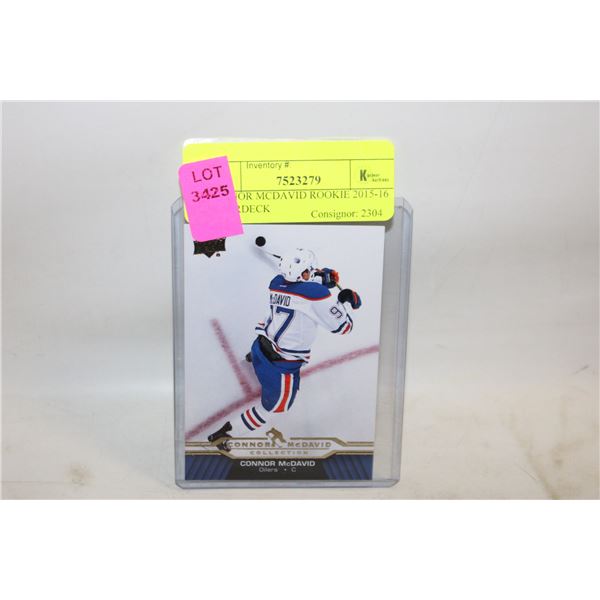 CONNOR MCDAVID ROOKIE 2015-16 UPPERDECK