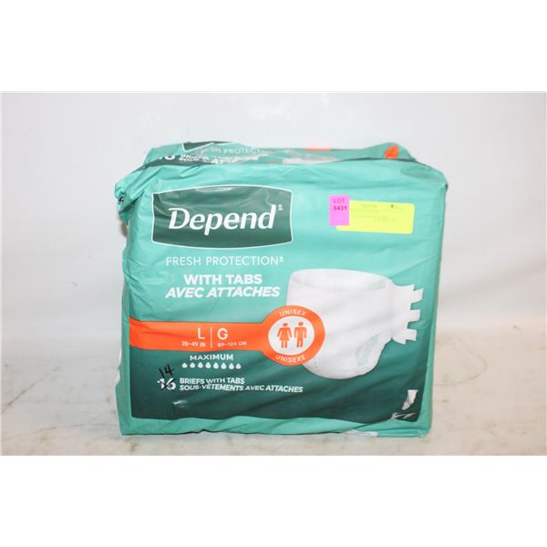 UNISEX DEPEND FRESH PROTECTION INCONTINENCE