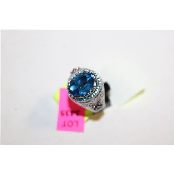 NEW BLUE SAPPHIRE STYLE MEN'S RING SZ 11