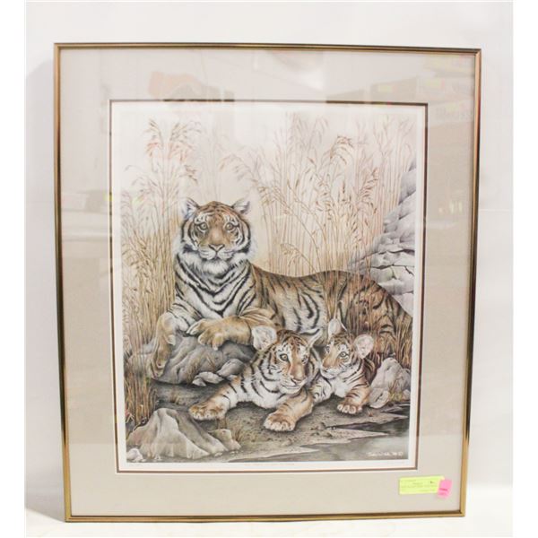 SIGNED FRAMED PRINT "JUDI WIED" 27"X23"