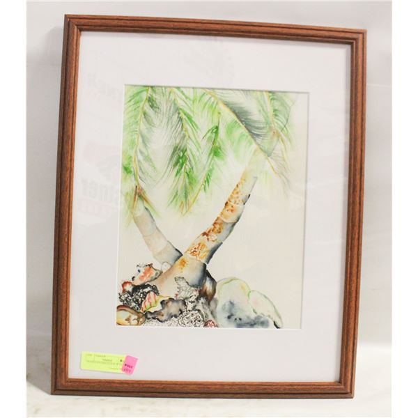 FRAMED WATERCOLOUR 18"X22"