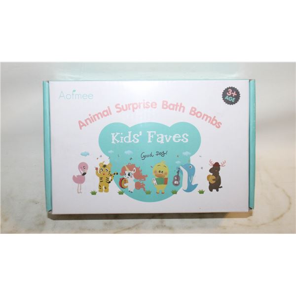 NEW KIDS BATH BOMBS 6PCS ANIMALS