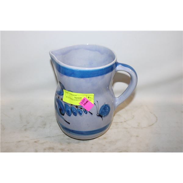 BLUE TONALA POTTERY PITCHER