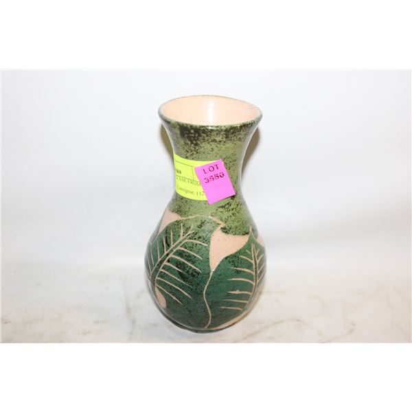 CARVED CERAMIC VASE FROM JAMAICA