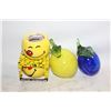 Image 1 : HAND BLOWN ART GLASS FRUIT LEMON +