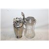 Image 1 : CRYSTAL BEER STAIN WITH PEWTER LID. GERMANY + SIAM
