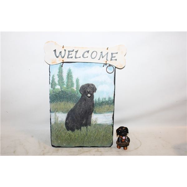 3D CANINE STONE WELCOME SIGN + SMALL