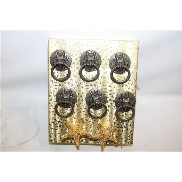 NEW METAL 8 PC VINTAGE STYLE LION