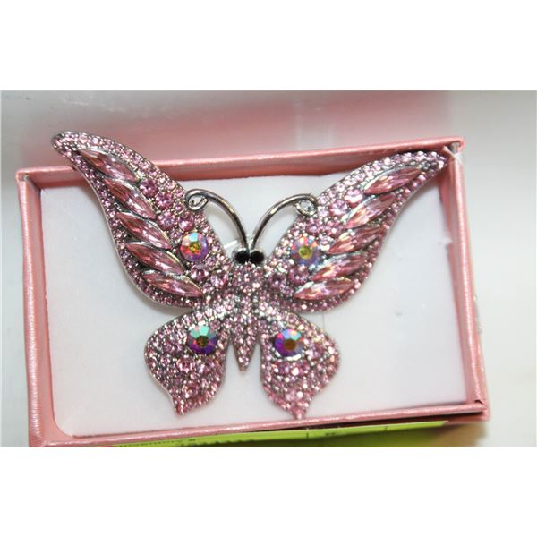 NEW BABY PINK RHINESTONES FILLED